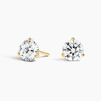Perfect Martini Stud Earrings 10k Gold Earrings Moissanite Diamond