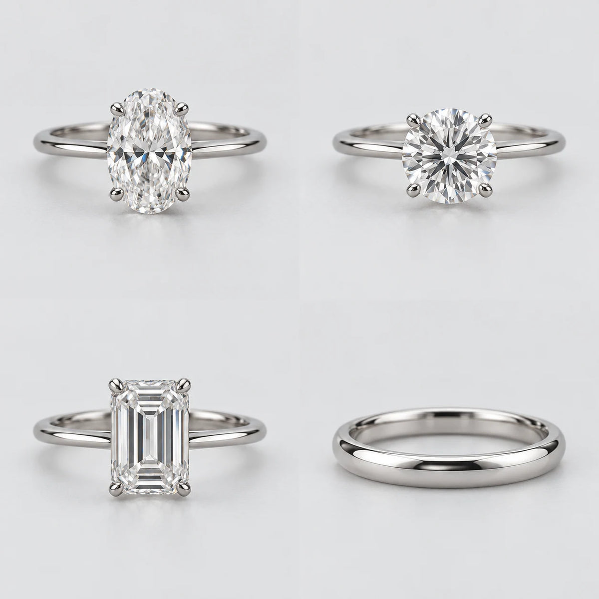 AI concept oval solitaire ring