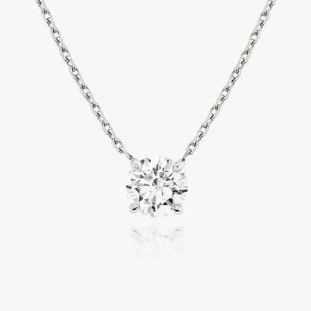 Moissanite Diamond Pendant 10k Gold