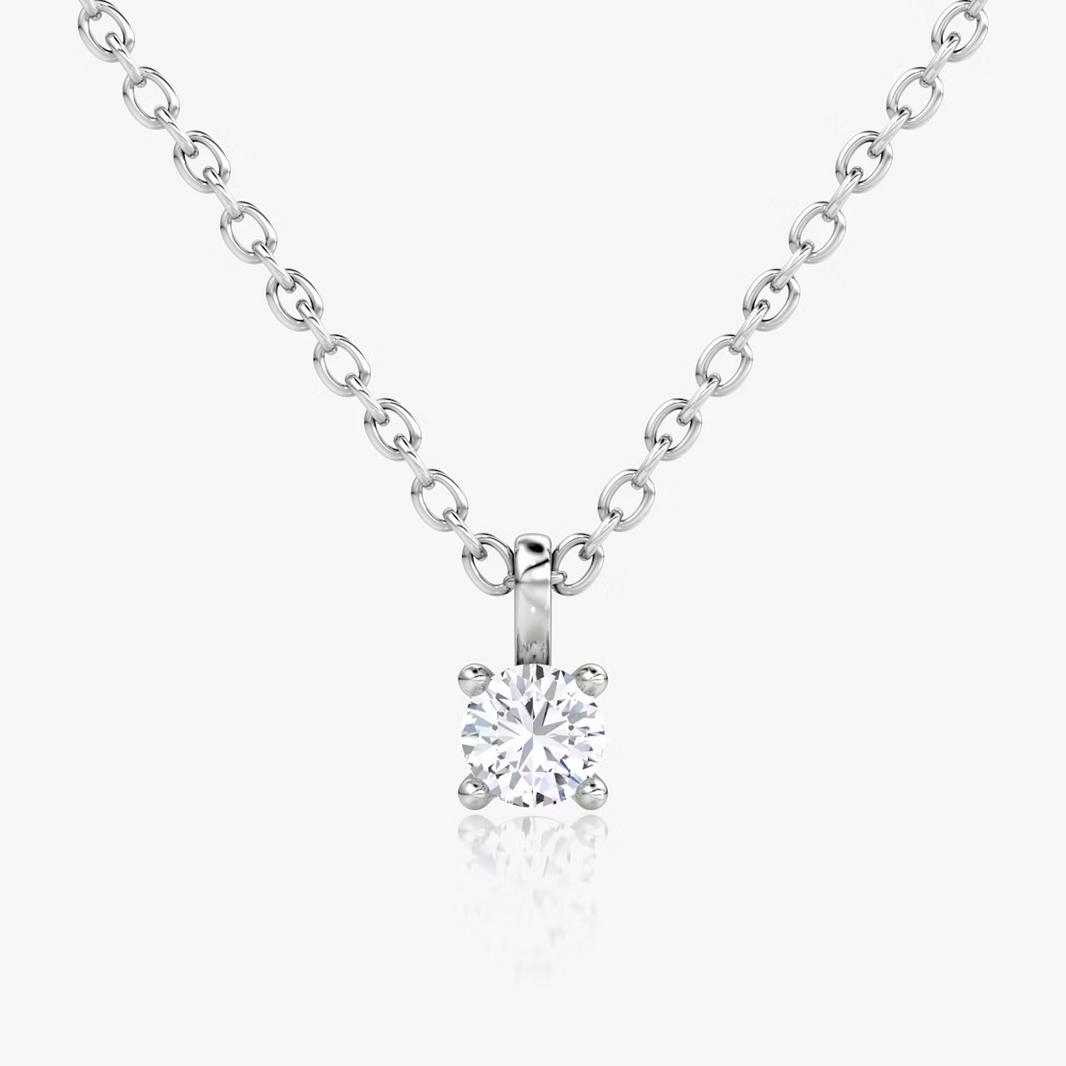 Petite Solitaire Pendant 10kGold Pendant