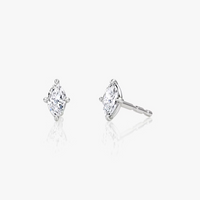 Cushion Moissanite Diamond Earrings 10k Gold