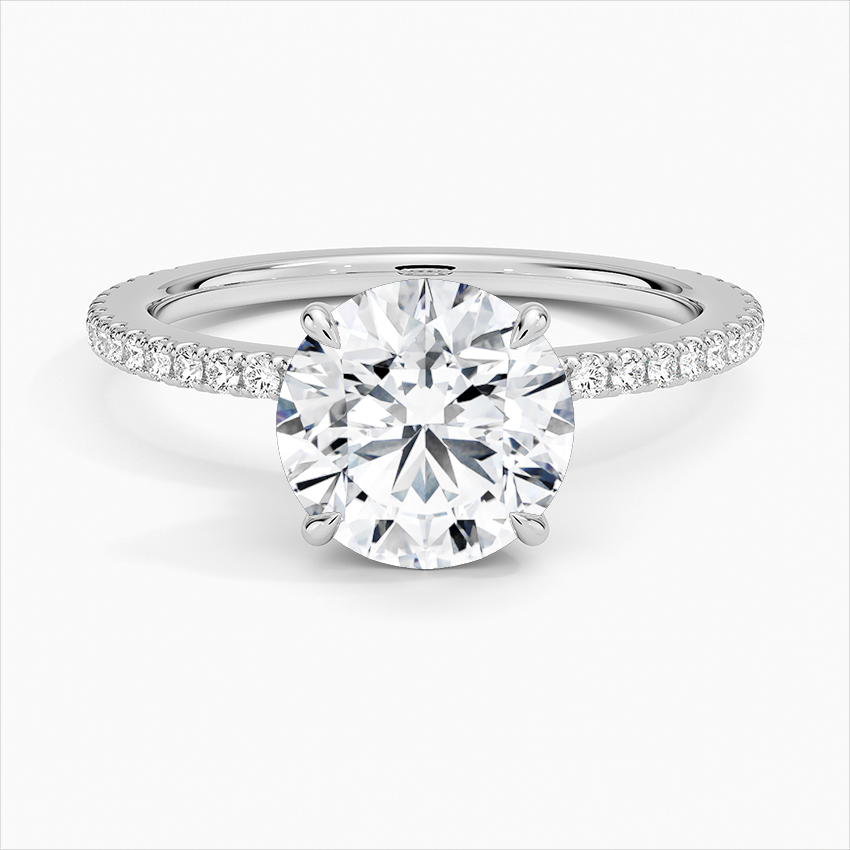 Nathalie Round-Cut Diamond 10k Gold Engagement Ring