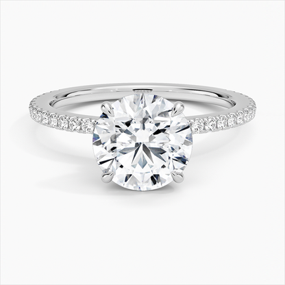 Nathalie Round-Cut Diamond 10k Gold Engagement Ring