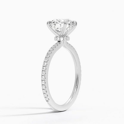 Nathalie Round-Cut Diamond 10k Gold Engagement Ring