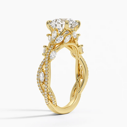 Luxe Secret Garden Diamond Engagement Ring 10k Gold