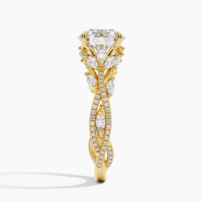 Luxe Secret Garden Diamond Engagement Ring 10k Gold