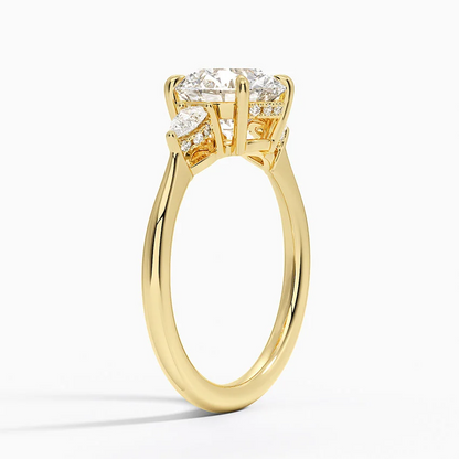 Opera Three Stone Diamond 10k Gold Engagement Ring