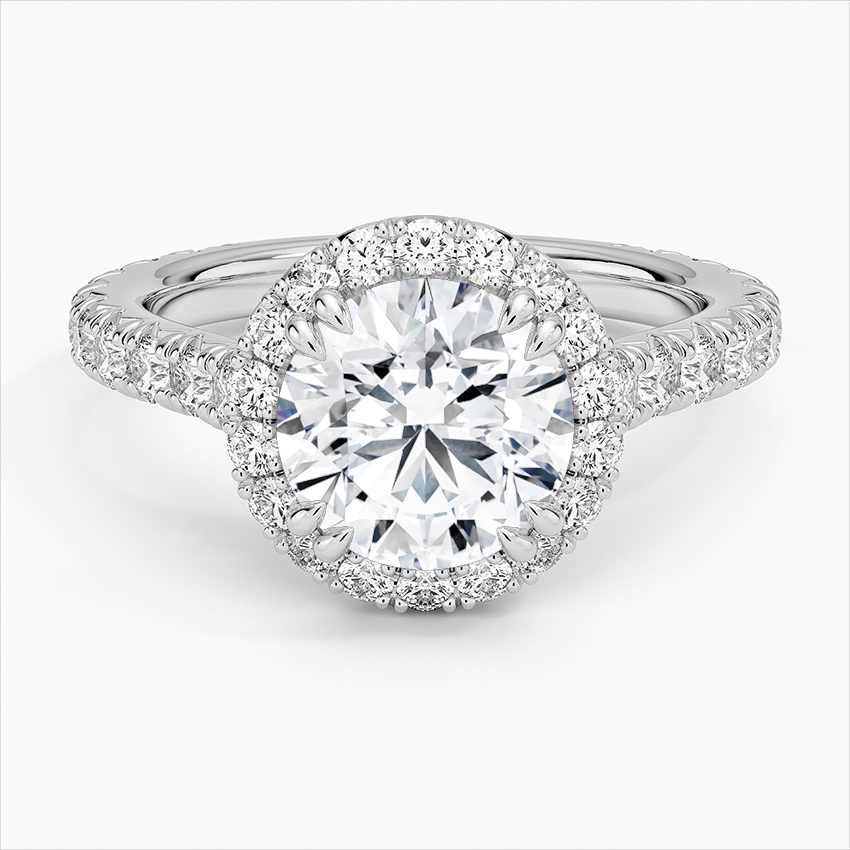 Sienna Halo Three-Quarter Coverage Diamond 10kGold Engagement Ring