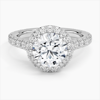 Sienna Halo Three-Quarter Coverage Diamond 10kGold Engagement Ring