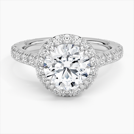 Sienna Halo Three-Quarter Coverage Diamond 10kGold Engagement Ring