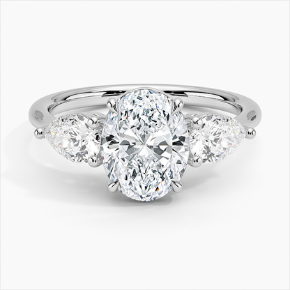 Opera Three Stone Diamond 10k Gold Engagement Ring