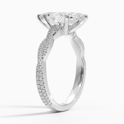 Petite Luxe Twisted Vine Diamond 10k Gold Engagement Ring