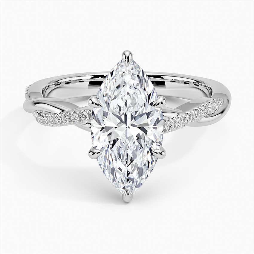 Petite Twisted Vine 10kGold Diamond Engagement Ring