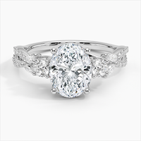 Luxe Willow Three Stone 10k Gold Diamond Engagement Ring