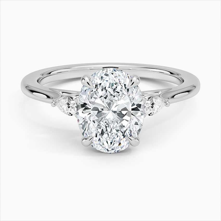 Oval Diamond Ring Diamond Ring Solitaire 925 Silver Ring