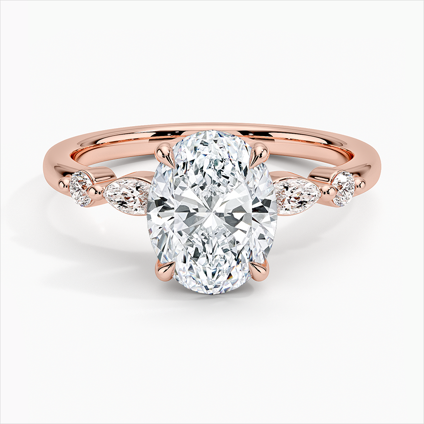 One-Quarter Coverage Diamond Engagement Ring Luxury Ring Lab Diamond