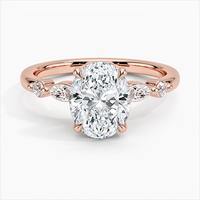 One-Quarter Coverage Diamond Engagement Ring Luxury Ring Lab Diamond