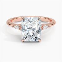 Nadia Three-Stone Diamond Ring 10k RoseGold Engagement Ring