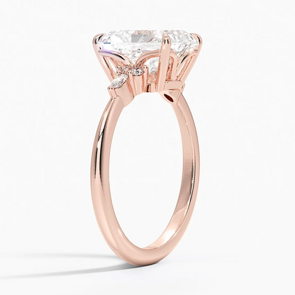 Nadia Three-Stone Diamond Ring 10k RoseGold Engagement Ring