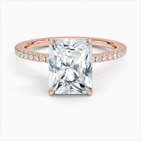 Demi Three-Quarter Coverage Diamond Ring 14k RoseGold Engagement Ring