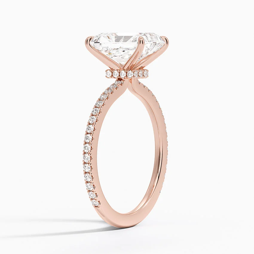 Demi Three-Quarter Coverage Diamond Ring 14k RoseGold Engagement Ring