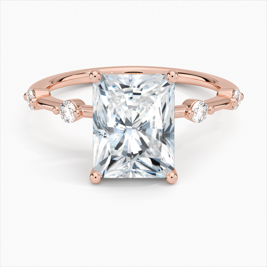 Aimee Diamond Engagement Ring 18k RoseGold Radiant Lab Diamond