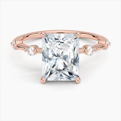 Aimee Diamond Engagement Ring 18k RoseGold Radiant Lab Diamond