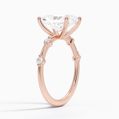 Aimee Diamond Engagement Ring 18k RoseGold Radiant Lab Diamond