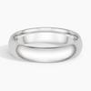 Men's Ring 18K White Gold Ring Wedding Ring 5mm Men's Band
