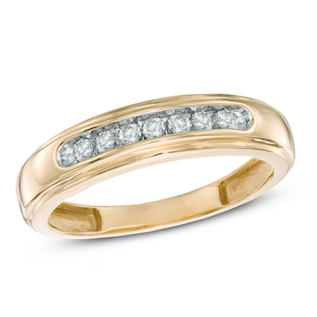 Wedding Ring 18K Gold Ring Diamond Wedding Ring Men's Bond