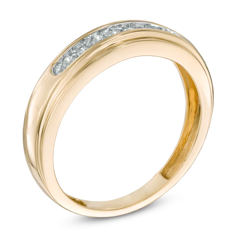 Wedding Ring 18K Gold Ring Diamond Wedding Ring Men's Bond