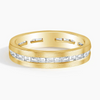 Gemstone Wedding Ring Diamond Men's Ring 14k Gold Ring 5mm Bond