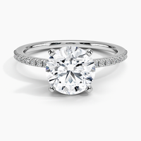 Ballad Half Coverage Diamond Engagement Ring 10k Gold