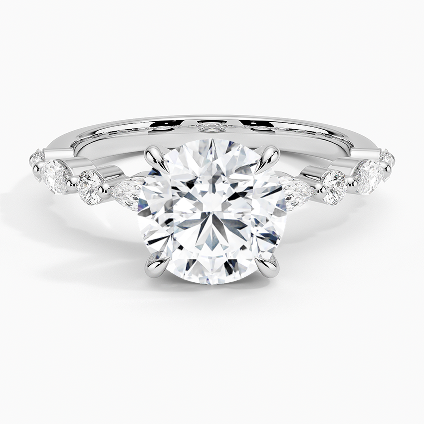 Round Diamond Engagement 10kGold Ring Lab Grown Diamond