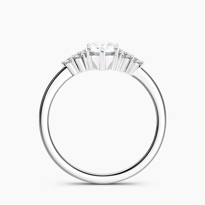 Petite Tapered 10kGold Diamond Embrace Engagement Ring