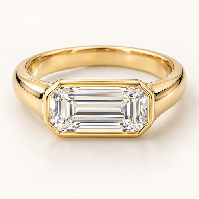 East-west emerald bezel