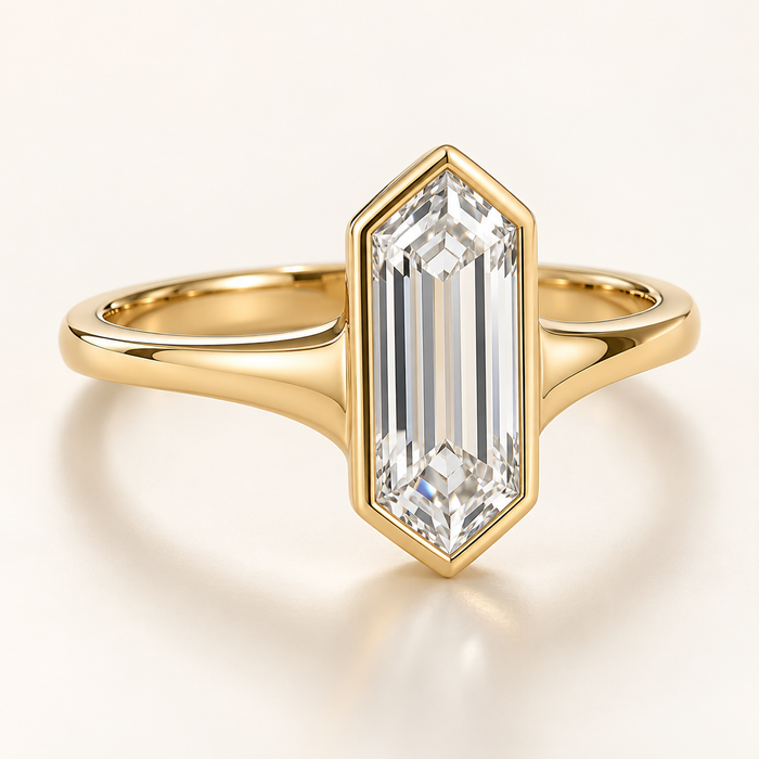 Elongated hexagon bezel
