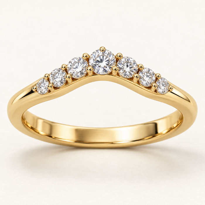 Contour diamond band
