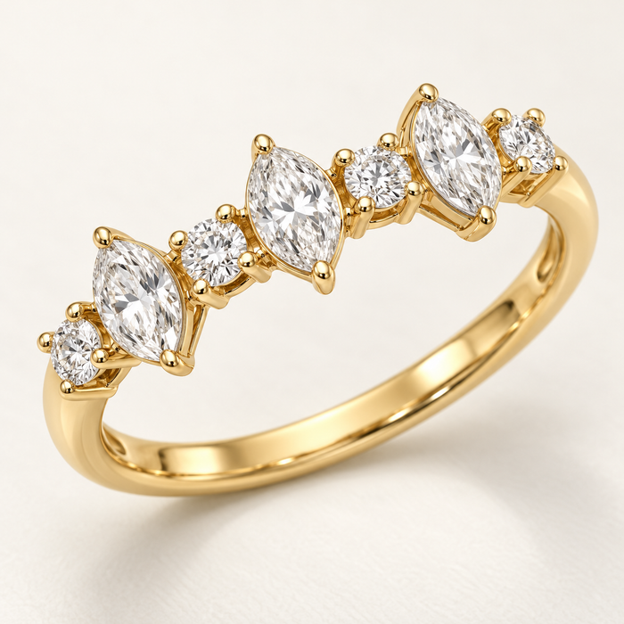 Marquise and round band