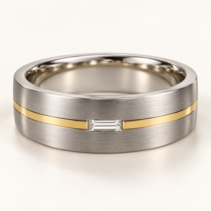 Two-tone baguette band