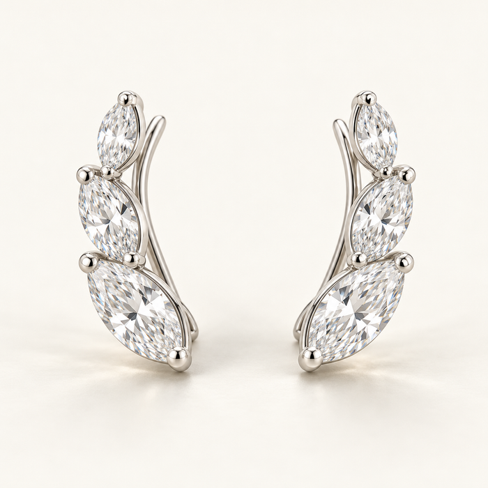 Marquise ear climbers